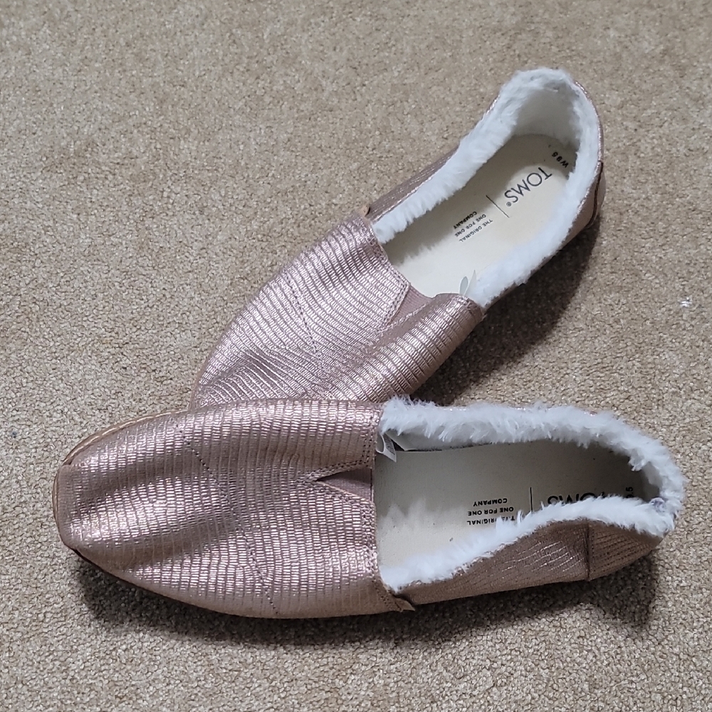 TOMS Women's Pink Slip-On Shoes
